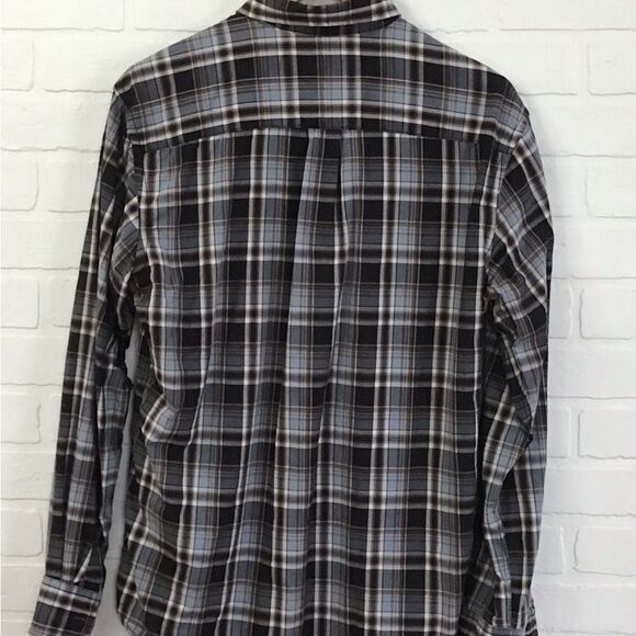 G.h. Bass and co. Button down plaid shirt 100% cotton mens blue brown small - Picture 4 of 11